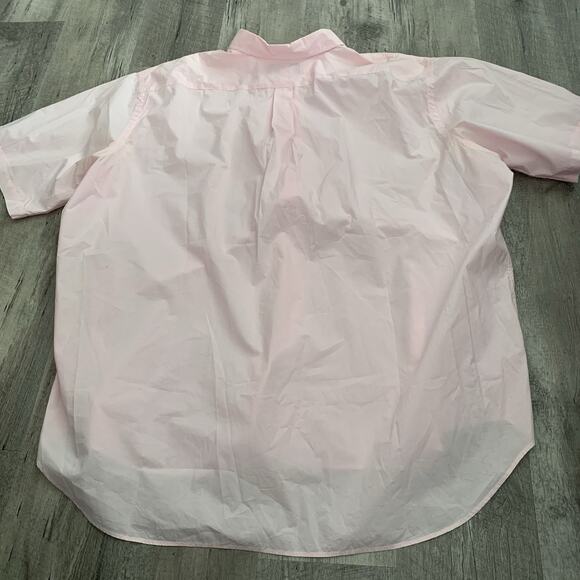 Ralph Lauren Shirt Mens 4XLT Big Tall Pink Short Sleeve Classic Fit Button Up - Picture 5 of 7
